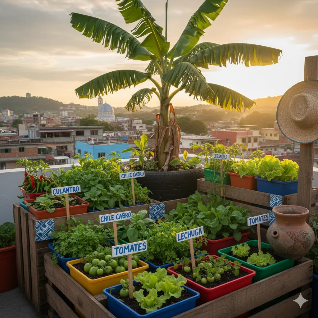 Mini huerto urbano hondureño